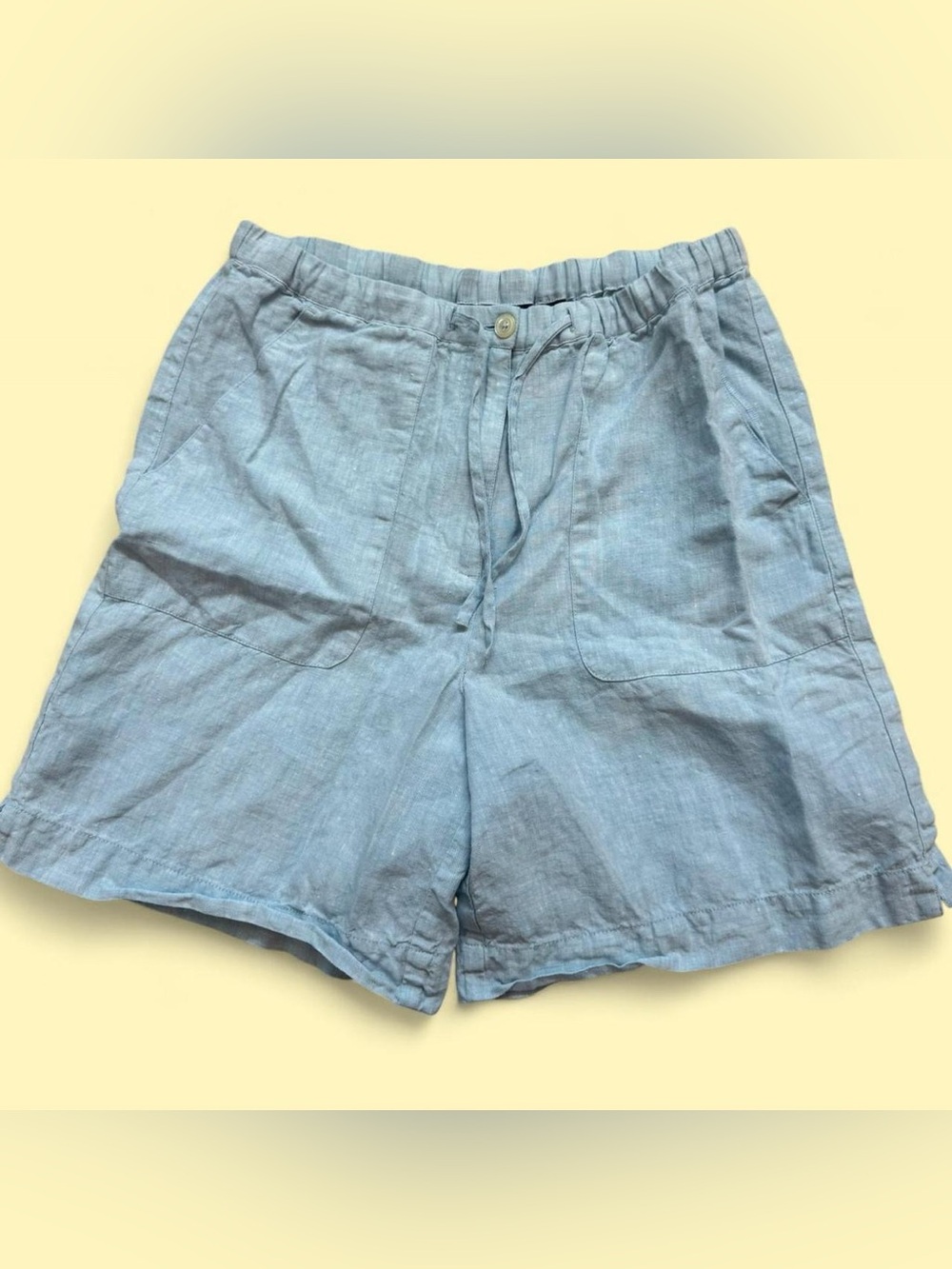 Liz Claiborne Light Blue Women’s  100% Linen Drawstring Shorts